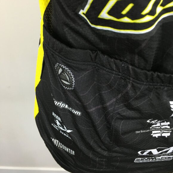 NWT HYPER THREADS Continental Sports Fit Stretch Black Multicolor Bicycle Jersey - Picture 15 of 16